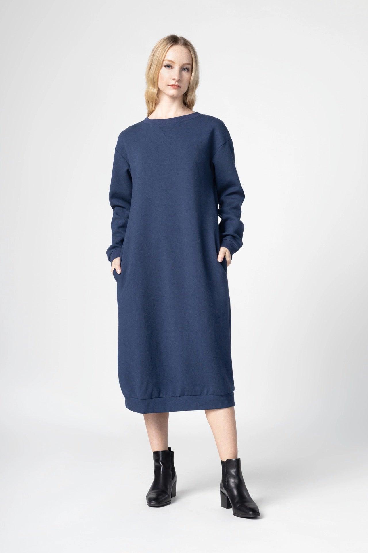 Women's Bonding Long Sweatshirt Dress - NOT LABELED