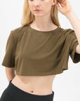 Women's Cropped Belly Tee - NOT LABELED