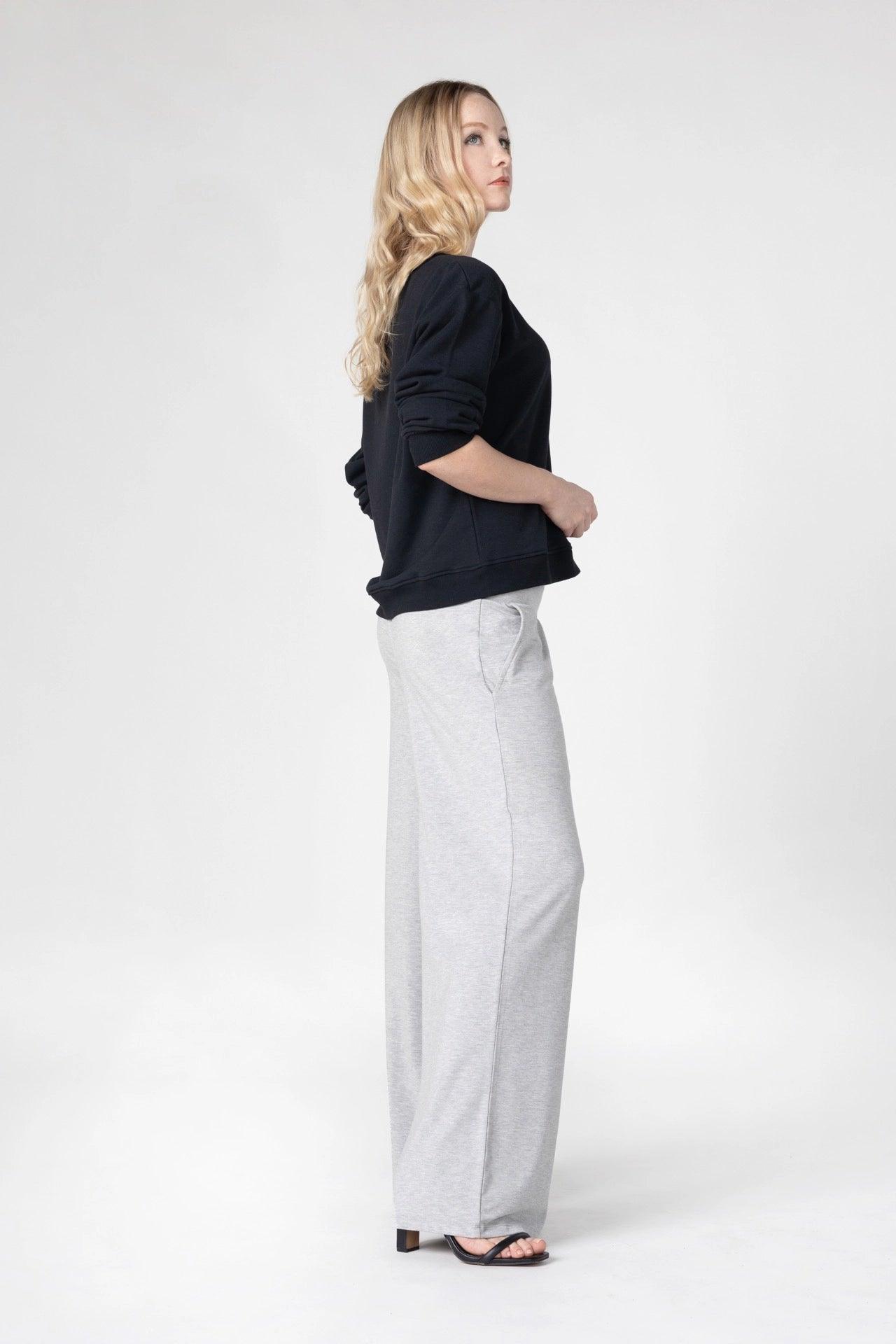 Women&#39;s Super-Soft, High-Rise, Relaxed Fit Wide Leg Sweatpant - NOT LABELED