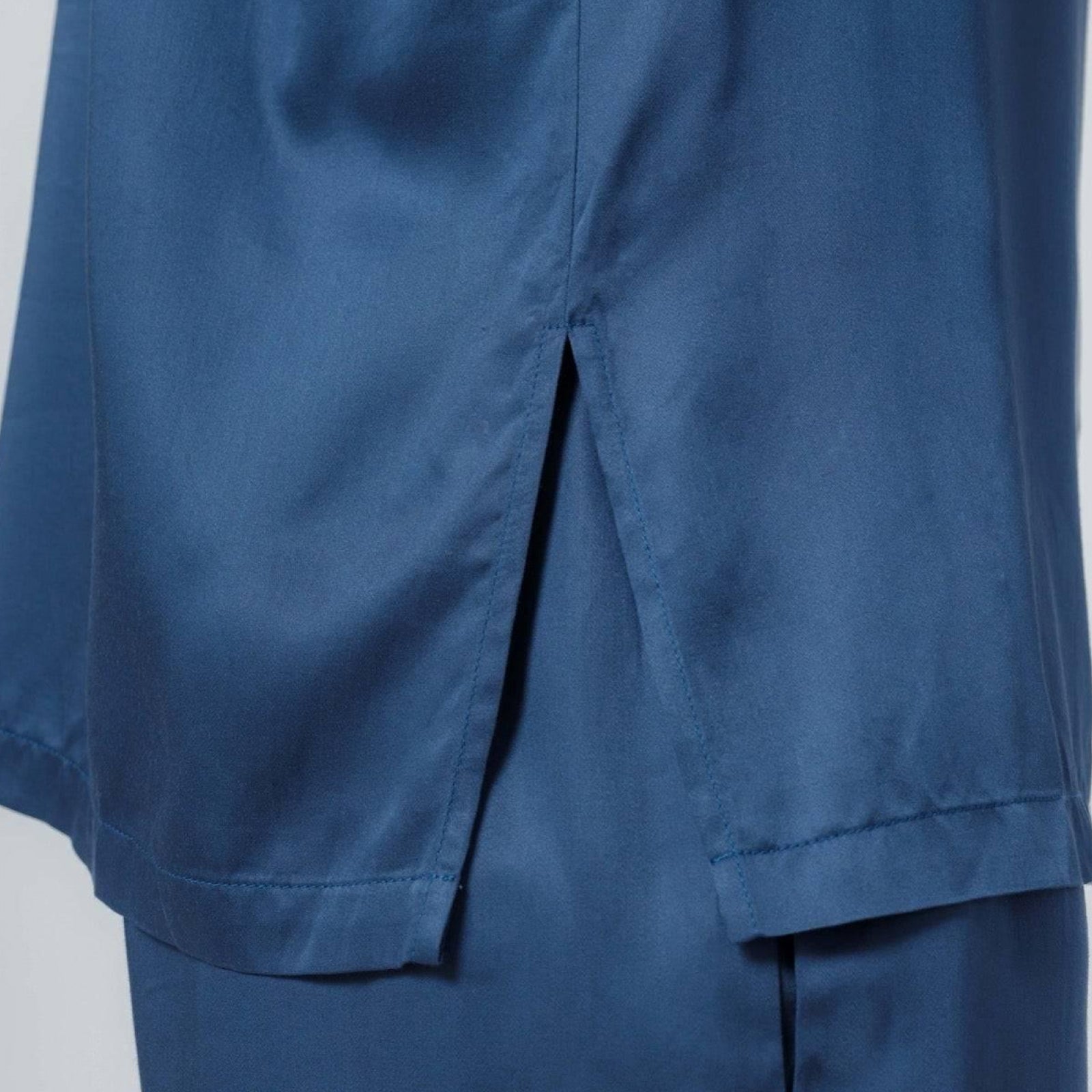 Long Sleeve Pajama Shirt Classic Blue