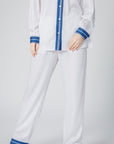 Women's Stripe Inset Pajama Pants - NOT LABELED