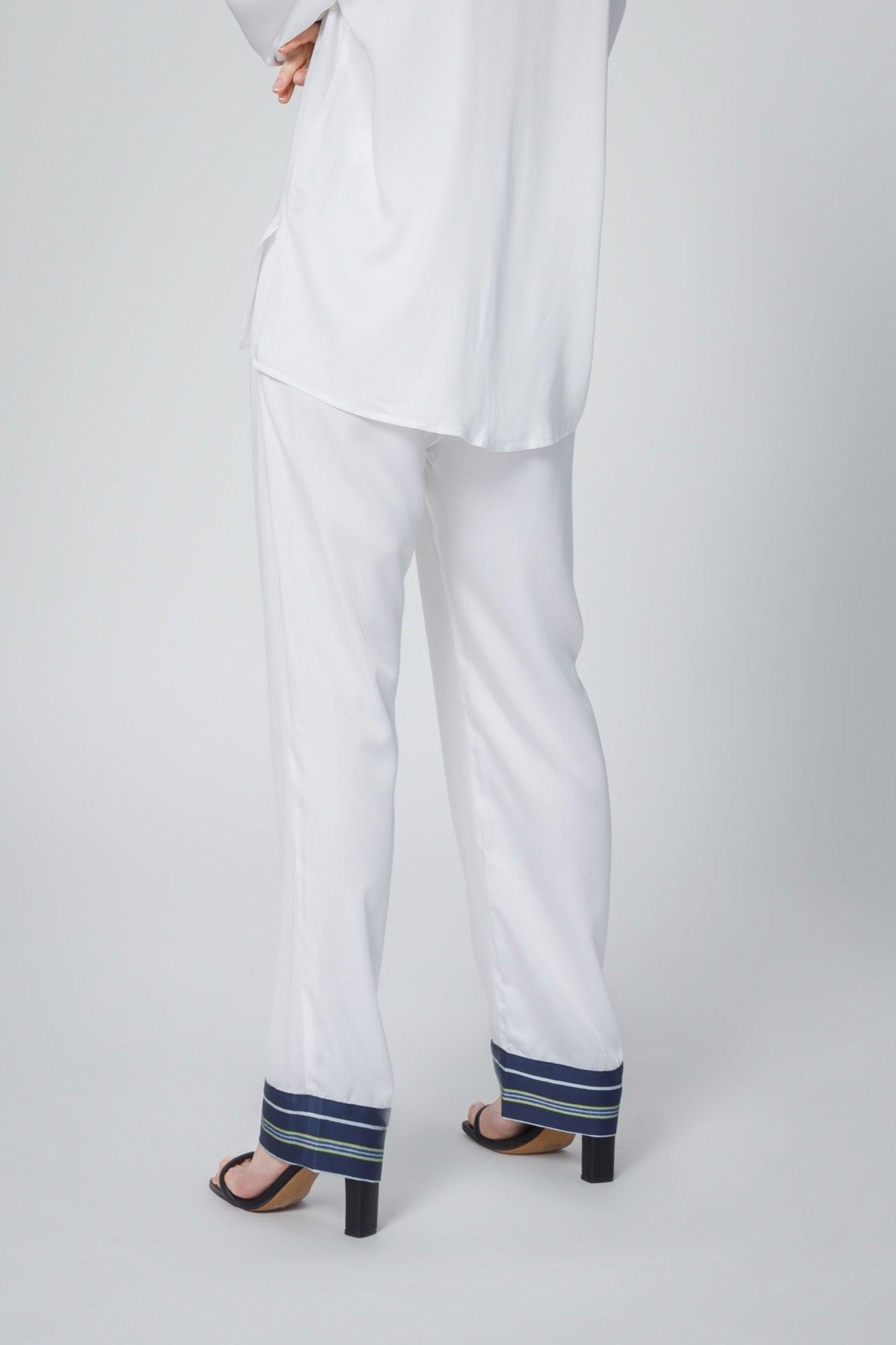 Women&#39;s Stripe Inset Pajama Pants - NOT LABELED