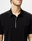 Men's Piping Accent Color Block Polo Shirt - NOT LABELED