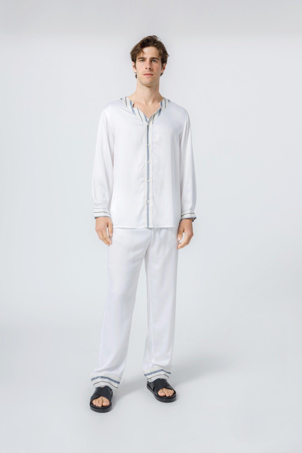 Men&#39;s Stripe Inset Pajama Pants - NOT LABELED