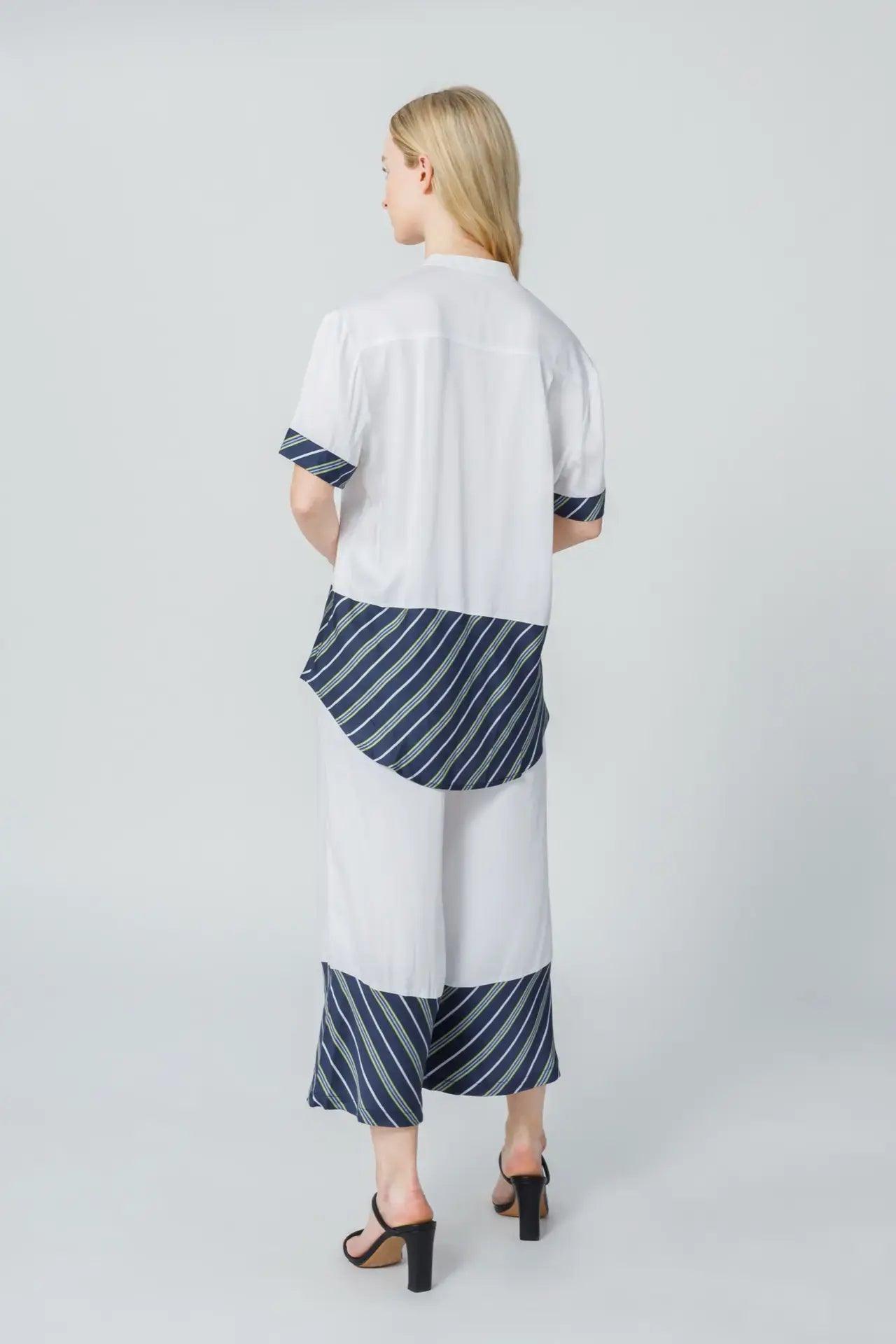 Women's Stripe Inset Cropped Pajama Pants, Womens Pants