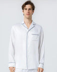 Long Sleeve Pajama Shirt White