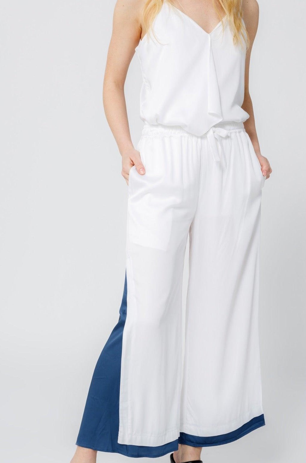 Women's Color Block outlet Wide Leg Pants