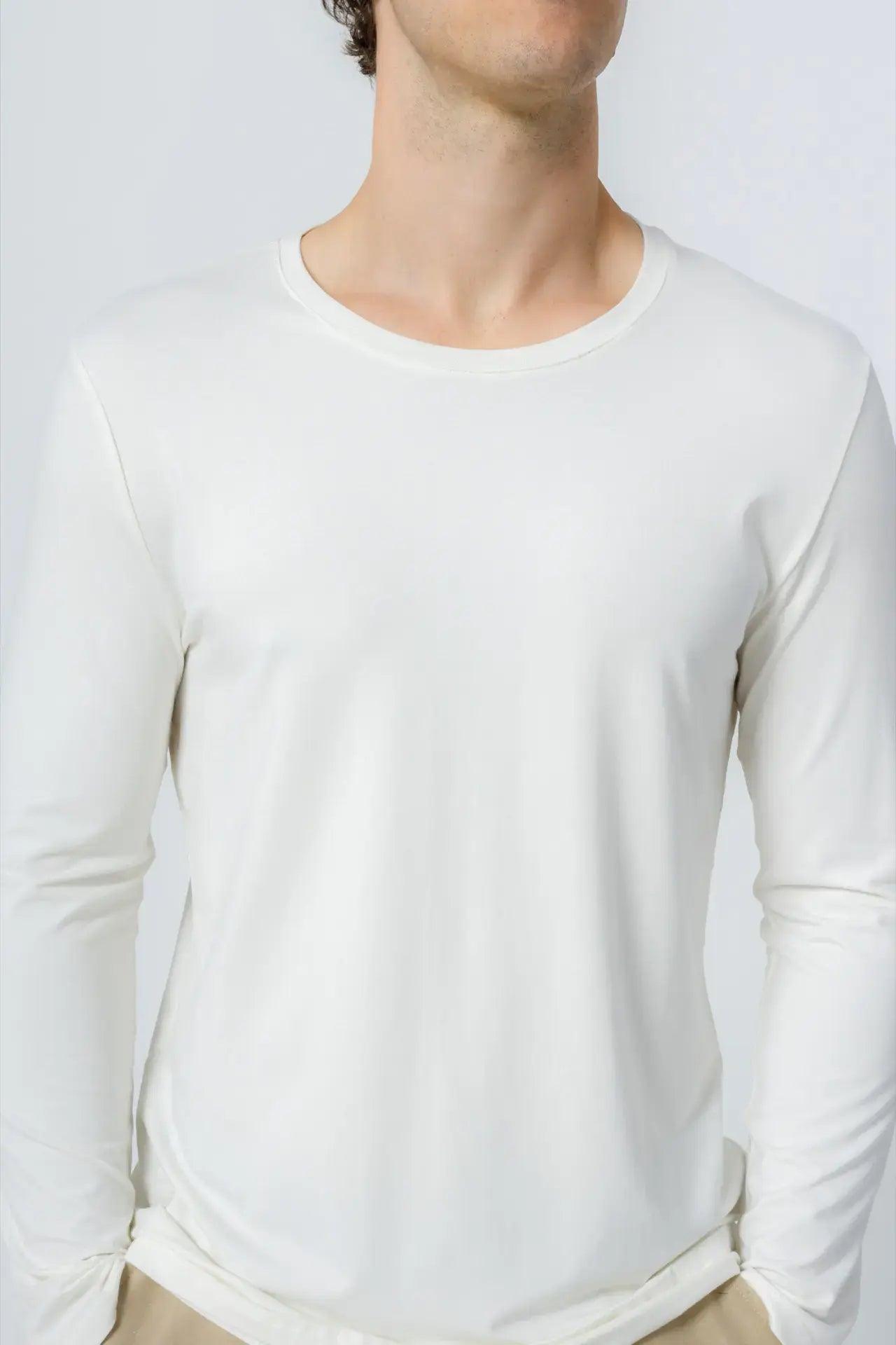 Men&#39;s Crew Neck Long Sleeve Bamboo Tee - NOT LABELED