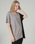Women's Two Tone Short Sleeve Top - NOT LABELED