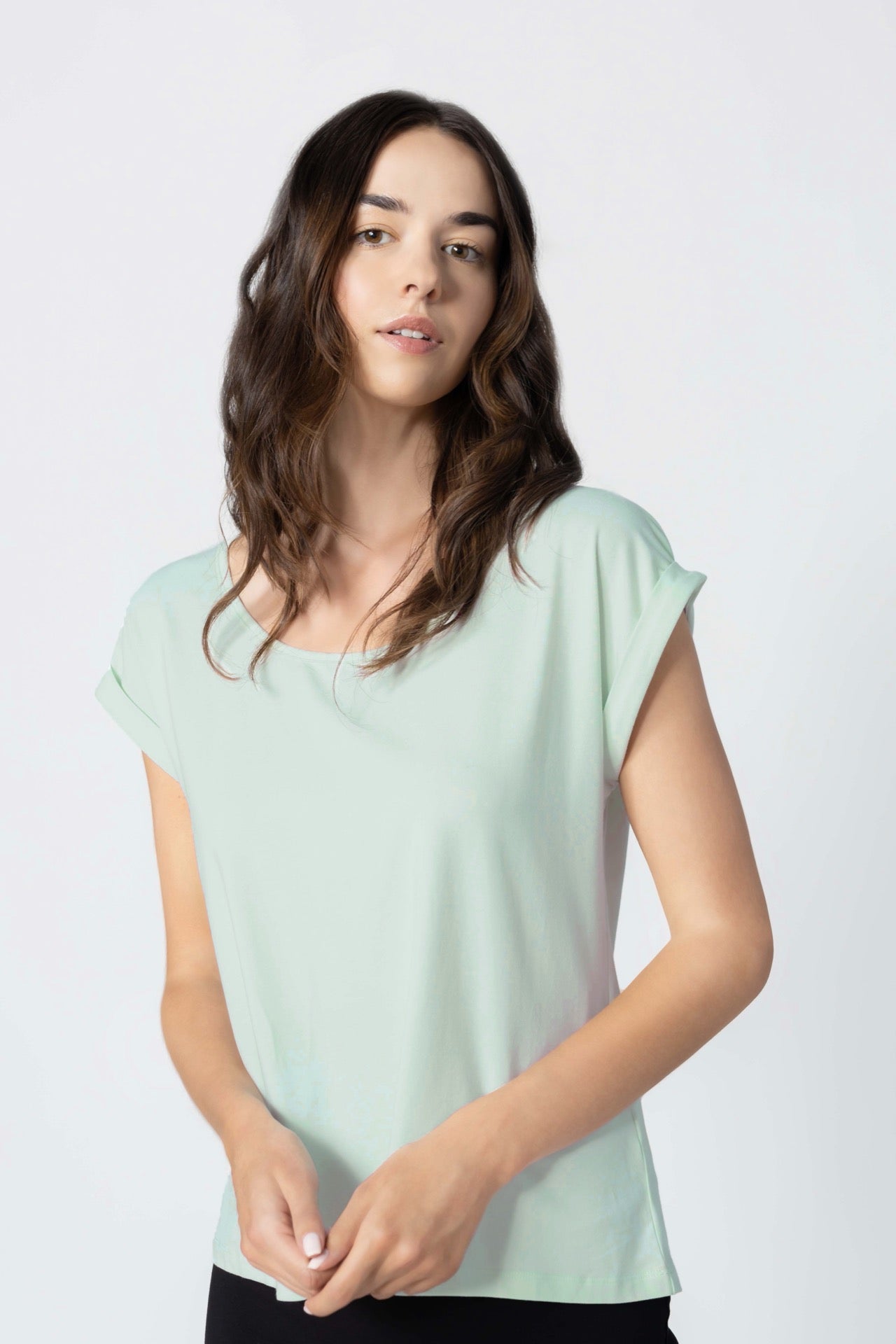 Bamboo Rolled Sleeve Tee