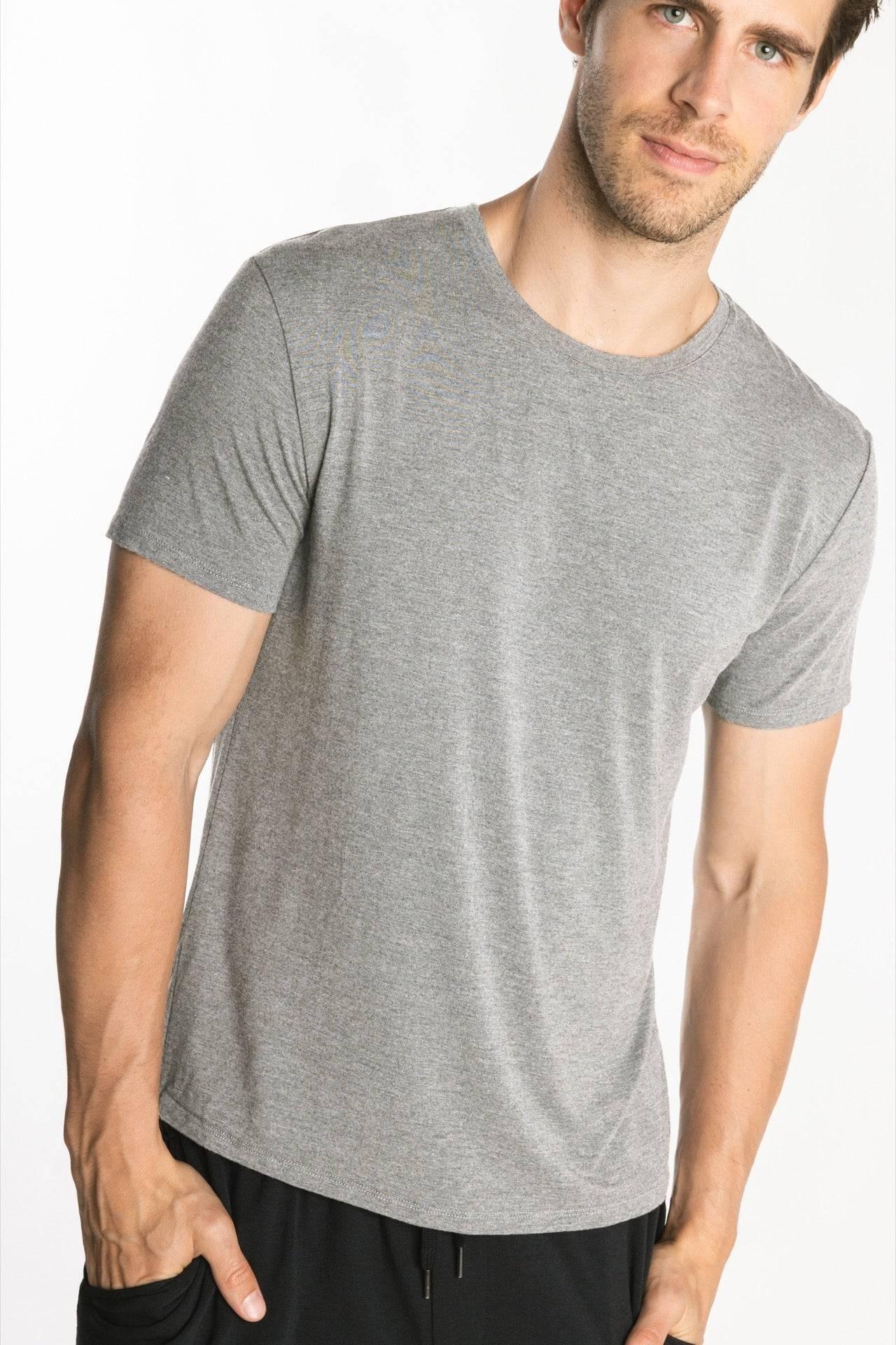 Men High Neck Basic Plain T-Shirt Pullover Short Sleeve Slim Bottoming Top  Shirt